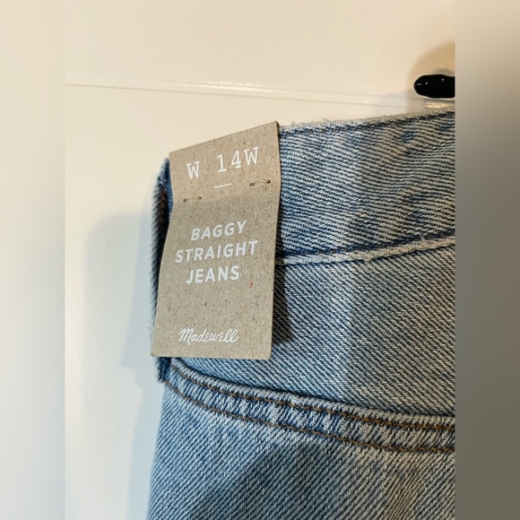 NWT Madewell Baggy Straight Jeans Size 14W - Picture 4 of 13
